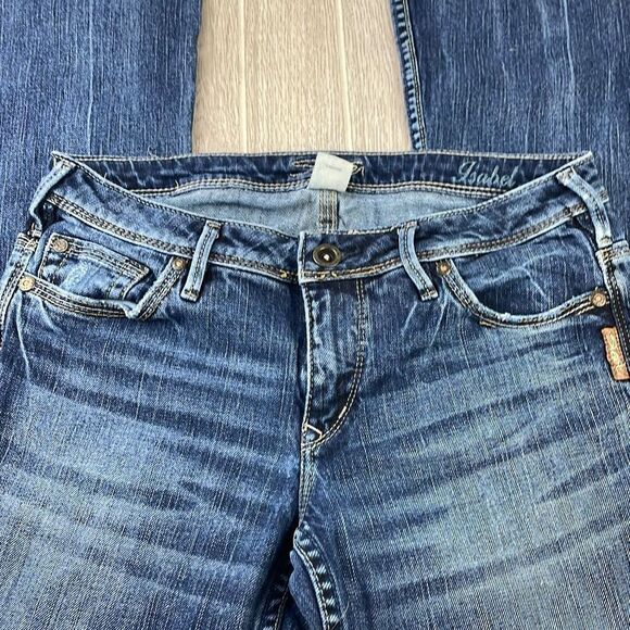 Silver Jeans Women's Isabel Distressed Boot cut Jeans Blue 28 - Picture 5 of 15